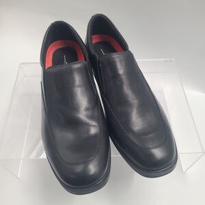 Men's Rockport Slip On Dress Shoes Loafer Black Leather Trutech V75100  16W